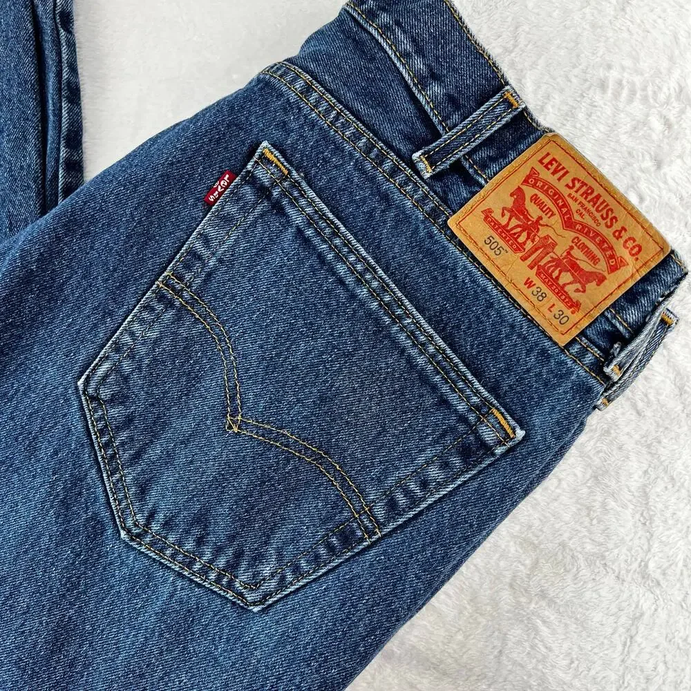 Levi’s 505 Denim Blue Jeans Men's size 38X28